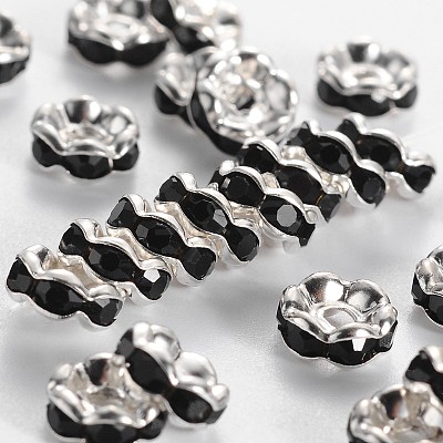 Brass Rhinestone Spacer Beads RSB04C15-1