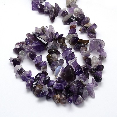 Natural Amethyst Beads Strands G-O049-C-48-1