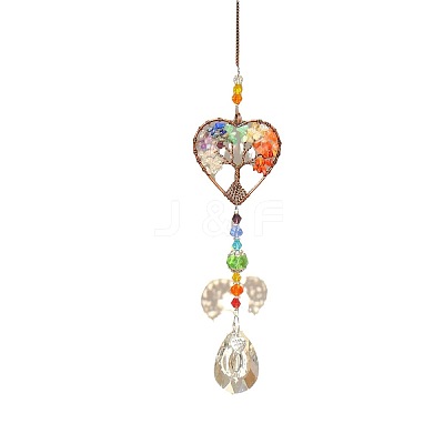 Glass Teardrop Pendant Decoration WG11406-03-1