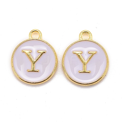 Golden Plated Alloy Charms LS-X-ENAM-S118-01Y-1