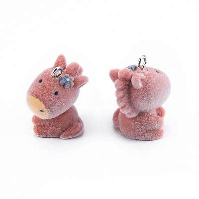 Opaque Resin Pendants X-RESI-T053-07-1