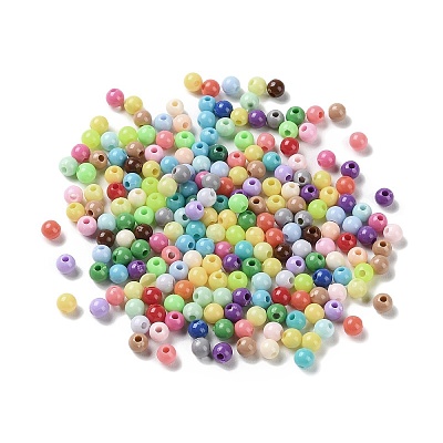 Opaque Acrylic Beads X-SACR-A006-06-1