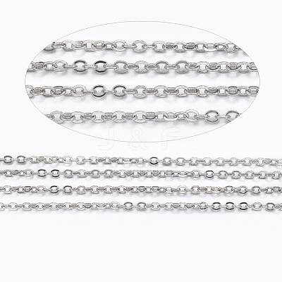 Tarnish Resistant 304 Stainless Steel Cable Chains CHS-E004-01P-1
