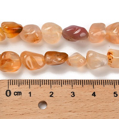 Natural Carnelian(Dyed & Heated) Beads Strands G-P497-01C-69-1