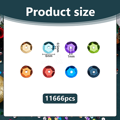 150G Plastic Paillette Beads PVC-DC0001-09-1