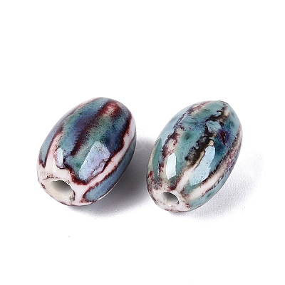Vintage Handmade Porcelain Beads PORC-Q006-10I-1