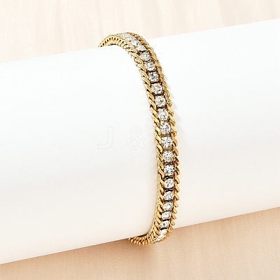 304 Stainless Steel Curb Chain Bracelets for Women BJEW-Z143-21G-1