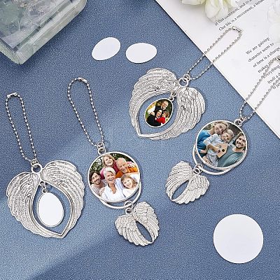 4 Sets 2 Style  Alloy Pendant Decoration Cabochon Settings AJEW-FH0002-02-1