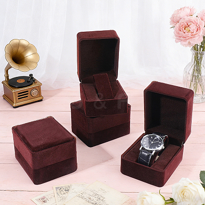 Wood & Velvet Organizer Boxes CON-WH0110-336B-1