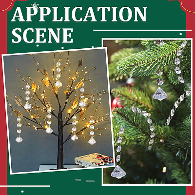 30Pcs Transparent Acrylic Pendants for Curtains TACR-SP0001-21-1