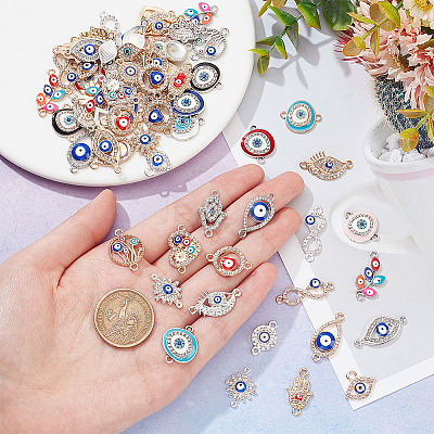 Evil Eye Jewelry Making Finding Kit DIY-NB0008-22B-1