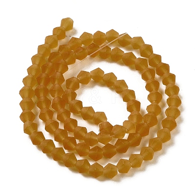 Imitate Austrian Crystal Frosted Glass Beads Strands GLAA-F029-TM4mm-B28-1