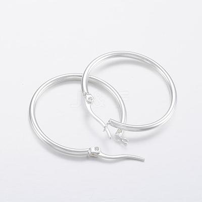 304 Stainless Steel Hoop Earrings EJEW-H327-01D-1