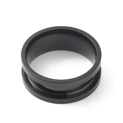 201 Stainless Steel Grooved Finger Ring RJEW-WH0004-32B-EB-1