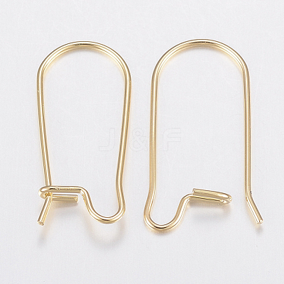 304 Stainless Steel Hoop Earring Findings Kidney Ear Wires X-STAS-H436-03-1