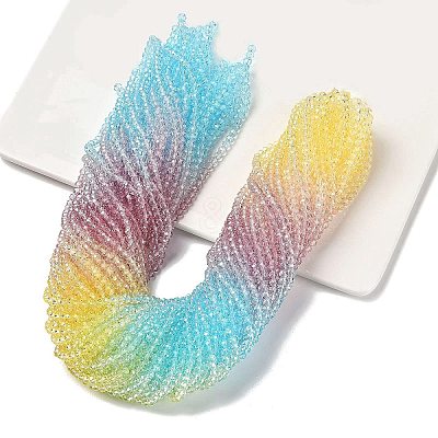 Transparent Painted Glass Beads Strands DGLA-A034-T4mm-A15-1