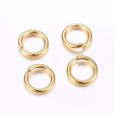 304 Stainless Steel Open Jump Rings STAS-O098-02G-08-1
