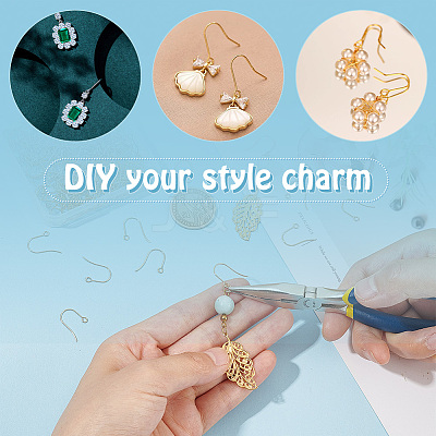 200Pcs 304 Stainless Steel Earring Hooks STAS-UN0058-59G-1