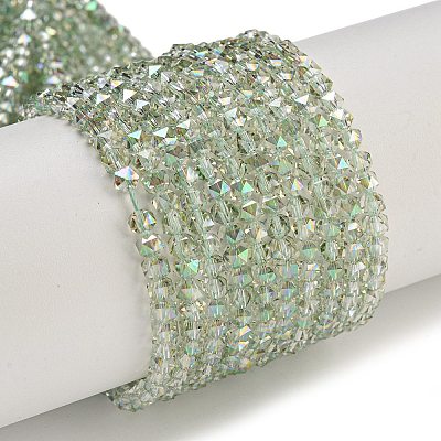 Electroplate Glass Beads Strands GLAA-Q105-02-05-1