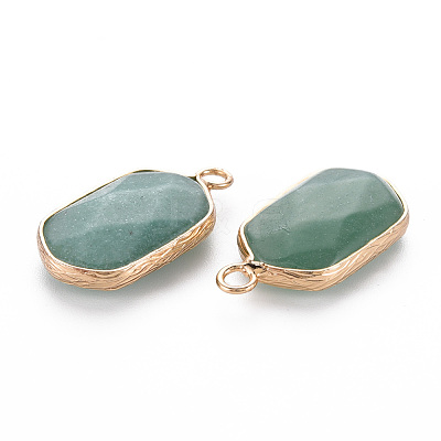 Natural Green Aventurine Pendants G-S359-296A-1