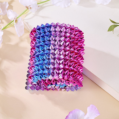 1 Yard 12-Row Resin Spike Stud Cone Flatback Punk Rock Trim Mesh Bead Craft FIND-TA0006-73C-1