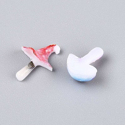 Mushroom Theme Opaque Resin Cabochons CRES-T025-22-1