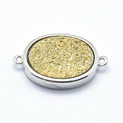 Druzy Resin Links connectors G-A172-14-P-1