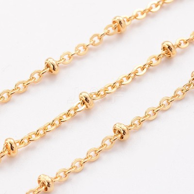 3.28 Feet Ion Plating(IP) 304 Stainless Steel Cable Chains X-CHS-K003-01G-0.6MM-1