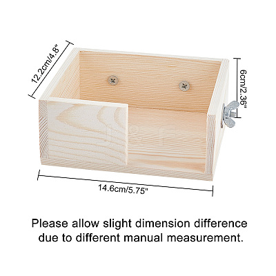 Unfinished Natural Wood Hamster Square Platform HJEW-WH0009-01-1