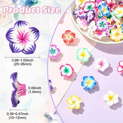 40Pcs 10 Colors Handmade Polymer Clay Beads CLAY-CJ0002-13-1