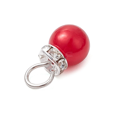 Imitation Pearl Acrylic Charms PALLOY-JF03324-02-1