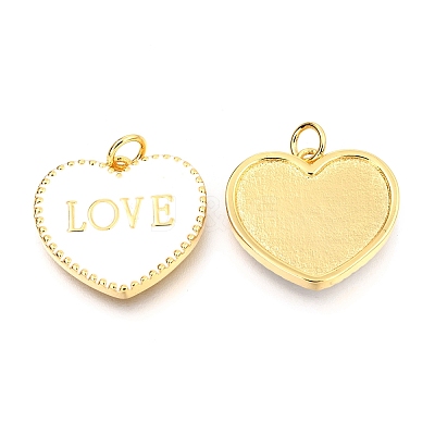 Brass Enamel Pendants X-KK-B027-03G-D-1