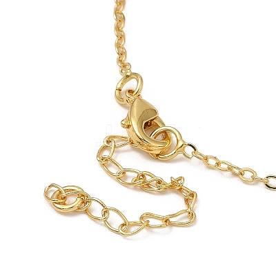 Brass Pendants Necklaces for Women NJEW-B092-05G-1