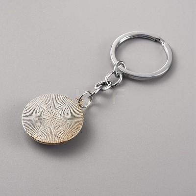 Glass Keychain KEYC-WH0024-18P-06-1