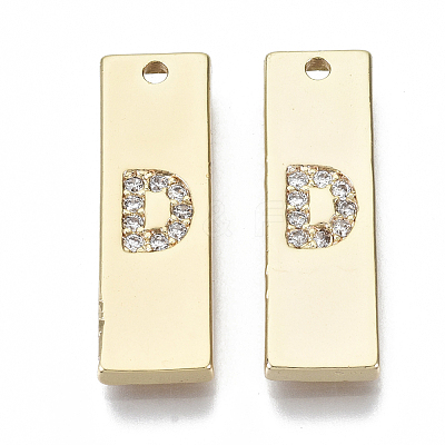 Brass Micro Pave Cubic Zirconia Pendants KK-N232-57-NF-1