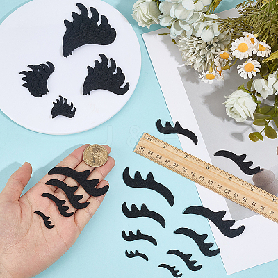 400Pcs 4 Styles Felt Craft Doll Eyelash DIY-GF0013-62-1