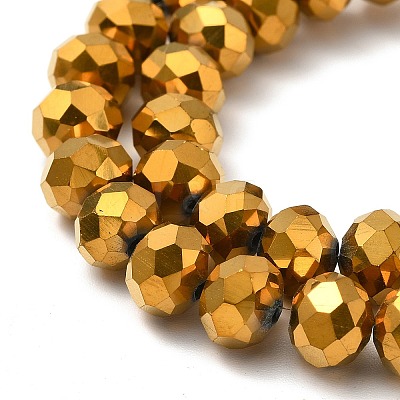 Electroplate Transparent Glass Beads Strands EGLA-A034-T8mm-UA01-1