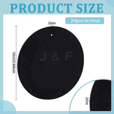 Acrylic Big Pendants MACR-WH0007-89B-1