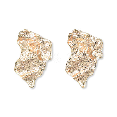 Brass Twist Stud Earring Findings KK-N232-449LG-1