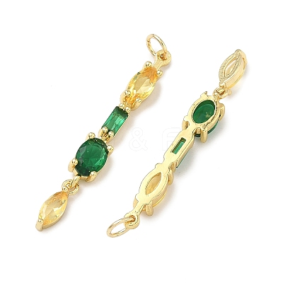 Brass Micro Pave Cubic Zirconia Pendants KK-H259-12C-G02-1