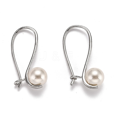 Brass Hoop Earrings EJEW-B005-01P-1