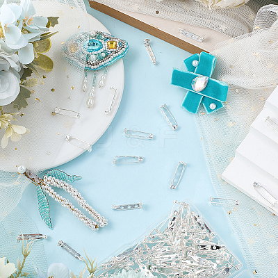 120Pcs Iron Brooch Findings IFIN-SP0001-36-1