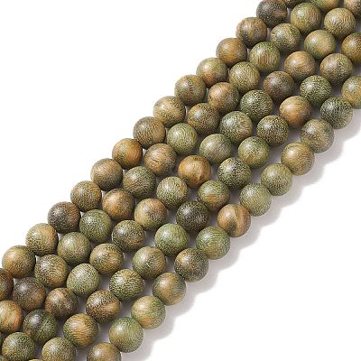 Natural Sandalwood Beads Strands X-WOOD-F008-02-C-1