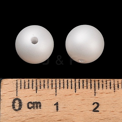 Frosted Plastic Imitation Pearl Beads KY-F022-10mm-01-1