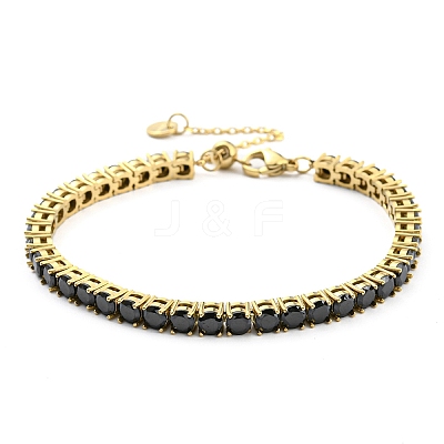 Rhinestone Bracelet BJEW-C049-01G-04-1