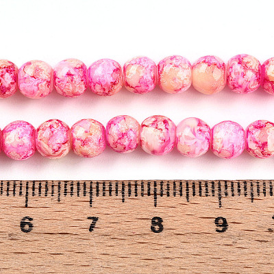 Baking Paint Glass Beads Strands DGLA-N003-6mm-A01-1