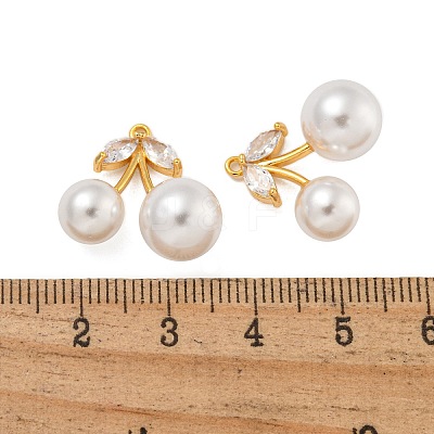 Brass Micro Pave Cubic Zirconia Pendants KK-U036-12G-1