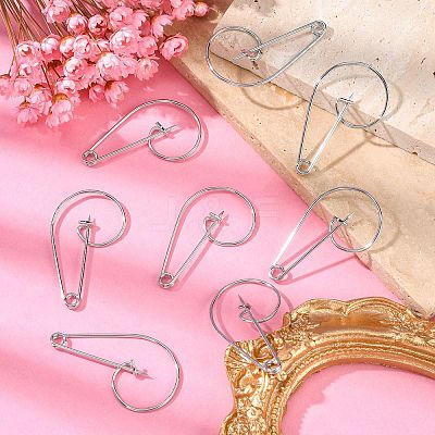 Iron Brooch Findings IFIN-K028-01P-1