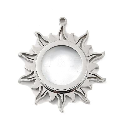 304 Stainless Stee Locket Pendants STAS-S132-08P-01-1