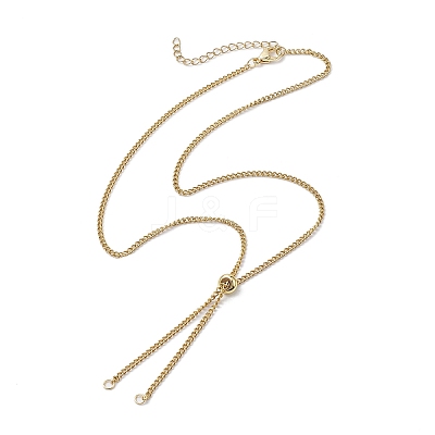 Adjustable 304 Stainless Steel Curb Chains Necklaces Making AJEW-JB01214-02-1